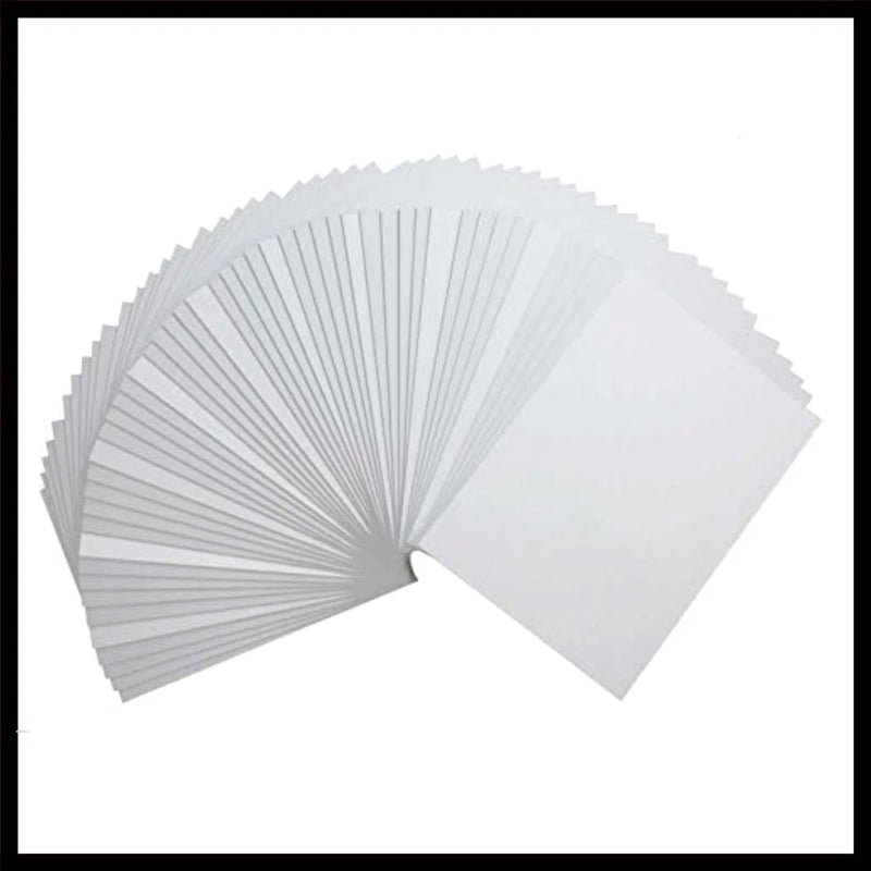 White 5x7 Picture Mat Backing Board - Crafts Photo Frame Support Model