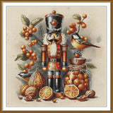 DIY Tinted canvas cross stitch kit "Nutcracker" Winter Decor Craft Art Gift Model