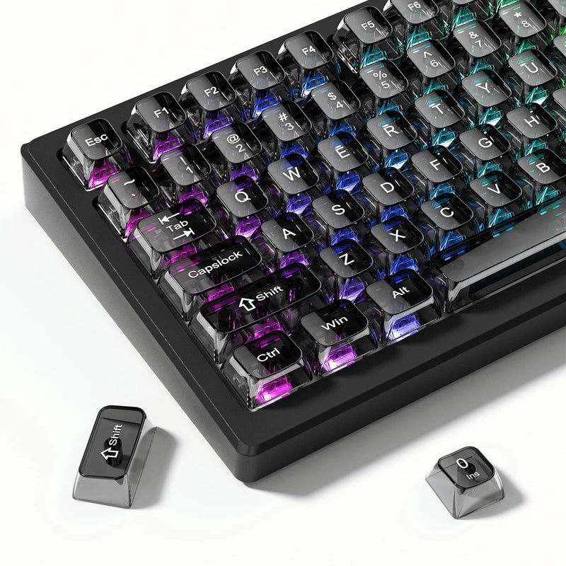 Clear keycaps,Transparent Keyboard keycaps,Jelly Key caps Set,Shine Through keyc Model