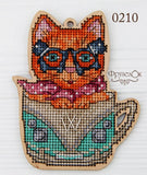 DIY cross stitch kit on wood "Myla" Model