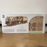 Ugears LOCOMOTIVE w/ Tender Mechanical Wooden KIT - New, Unopened Model