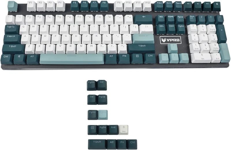 YMDK Double Shot 122 Dyed PBT Shine Through OEM Profile Keycap Rainbow Carbon Su Model