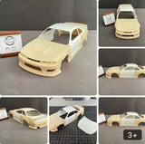 Wide Body Resin Kit for Nissan S14-Duraflex Unpainted Model Toys 1/24th Model