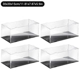 4PCS Acrylic Display Case Organizer 30*20*15CM For Car Collectibles Figurine Model