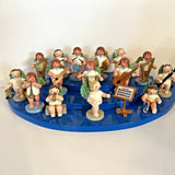 Wendt & Kuhn Erzgebirge Angel Orchestra Full Display 17 pc Candle Base 14 x 6.5 Model