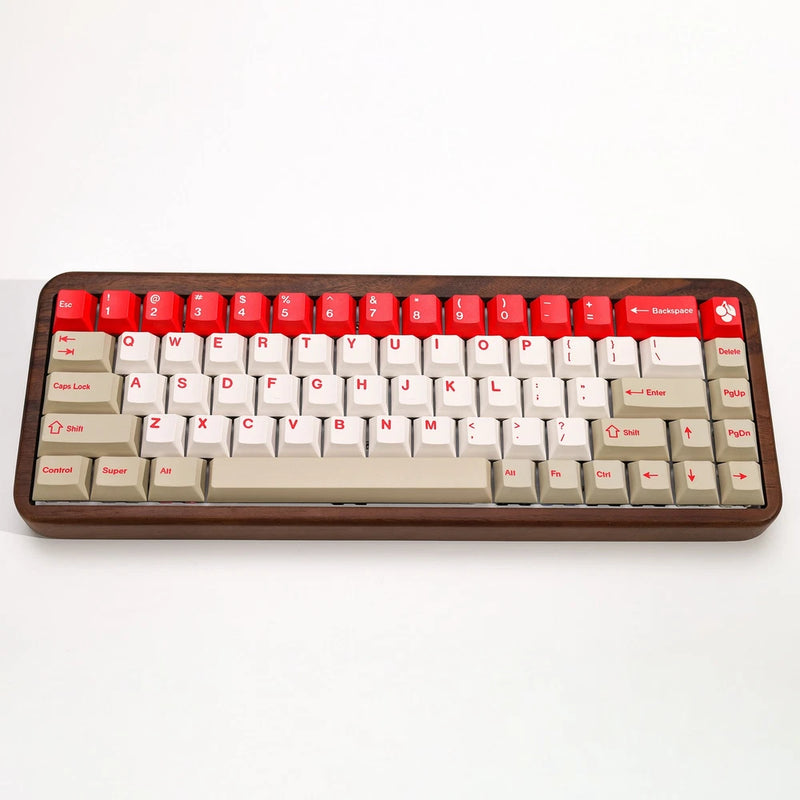 Red Alert Theme With ko ru en Root Dyesubs PBT Cherry Profile Keycap Set Model
