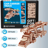 Mr.Playwood Car Trailer Transporter Wooden 3D Puzzle ?C Mechanical Model Gift Set Model