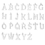 Sterling Silver A-Z Letter Alphabet Initial DIY Charm Pendant 10 x 8mm Charms