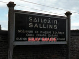 PHOTO  SALLINS STATION NAME-BOARD THE STATION NAME-BOARD AT SALLINS WAS A VERY G Model