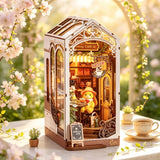 Rolife Holiday Book Nook Cafe Coffee Shop Diorama Bookshelf Decor Christmas Gift Model