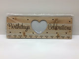 ASSUN Birthday Celebrations Board with Photo Frame Family Birthday Reminder Wood Model