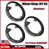 3PCS For Polaris Slingshot LED Wheel Ring Light Mounts DIY Kit Aluminum Black Model