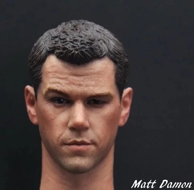 1/6 Scale Matt Damon Head Carving Sculpt Model Toys Model