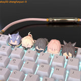 1PC Honkai: Star Rail Ruan Mei Bai Lu Cartoon Keycap for MX Mechanical Keyboard Model