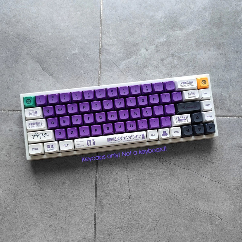 EVA-01 NEON GENESIS EVANGELION Mecha Keycap Set for Most MX Mechanical Keyboards Model