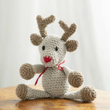RUE-Hoooked DIY Amigurumi Reindeer Crochet Kit-Eco Barbante Cotton Yarn & Hook Model
