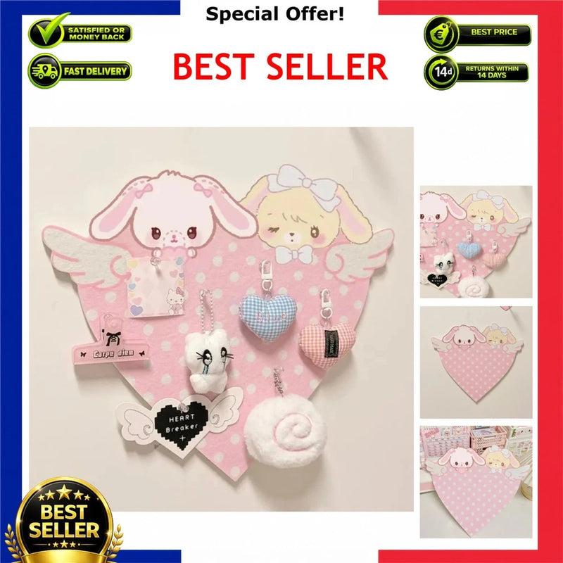 Cute Cartoon Bunny Felt Cork Board Wall Photo Message Board 35x40cm Model