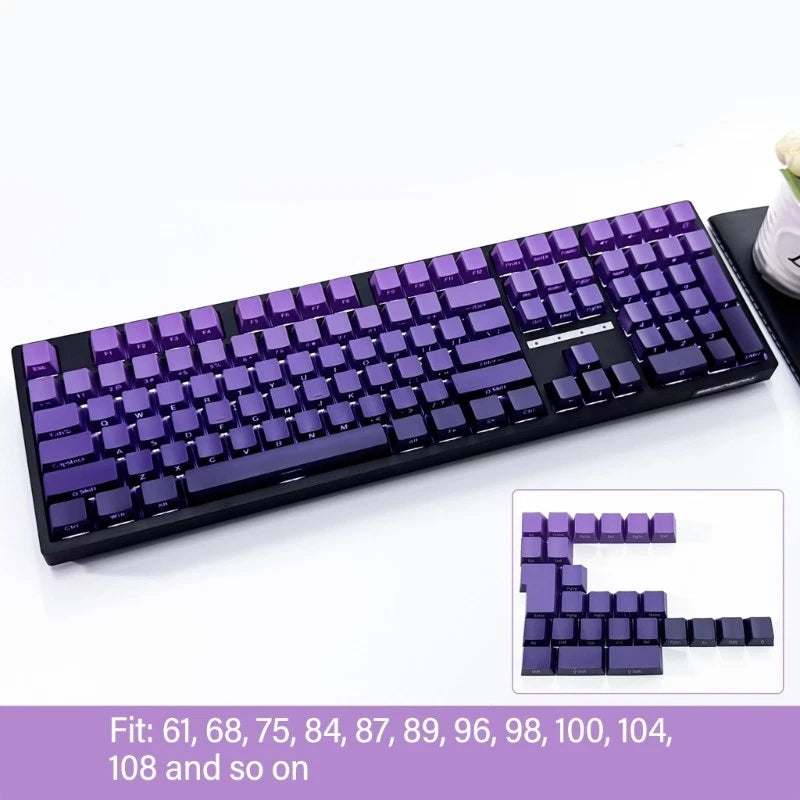 134Pcs Double Shot Keycaps Customs Keycap Set Dye Sub Side-lit Backlit Keycaps Model