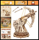3D Wooden Catapult Puzzle Kit for Adults - DIY Mechanical Model Toy, Great Gift! Model