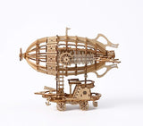 Wooden Airship Model Kit ?C DIY 3D Puzzle Steampunk Blimp Mechanical Toy Gift Model