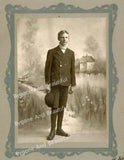 Dapper Handsome Young Man Teenager Fabulous Painted Backdrop St. Louis MO Model