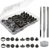 12 Set 15mm Leather Snap Fasteners Kit with 4 Install Tools for Clothing Repair Model