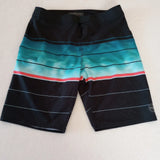 Men's O'Neill Hyperfreak Multicolor Striped Board Shorts Measurements In Photo. Model