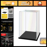 Clear Acrylic Display Case for Collectibles - 8x8x12 Inch Showcase Box Model