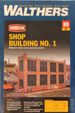 Walthers Cornerstone - Shop Building No. 1 Kit - HO Scale - 933-3165 Model