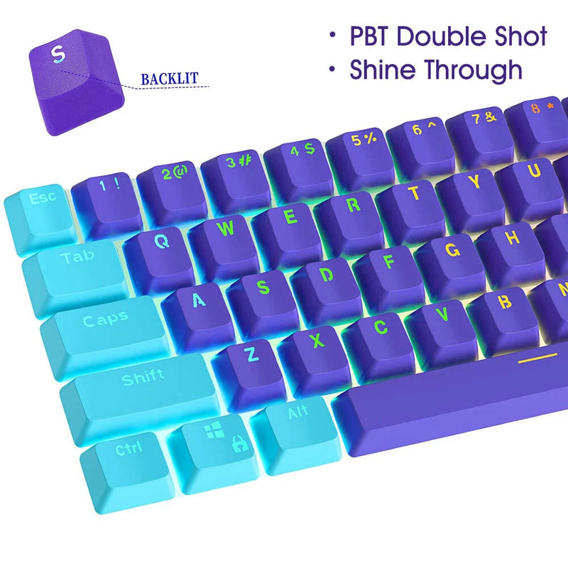 PBT Double Shot Keycap Set OEM Profile for 61 87 104 Cherry MX Mechanical Keybo Model