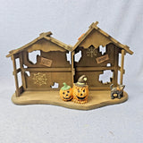 Enesco Calico Kittens Halloween House Displayer for Cat Figurines #655562 1994 Model