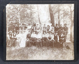 Albumen Board Mounted Antique Photograph Drinking Beer Playing Accordion Music Model