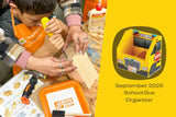 Home Depot 2026 September Kids Workshop Kit School Bus Organizer NEW W/Pin??HOT Model