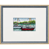 Permin counted cross stitch kit "Boats", 23x18cm, DIY, 92-8422 Model
