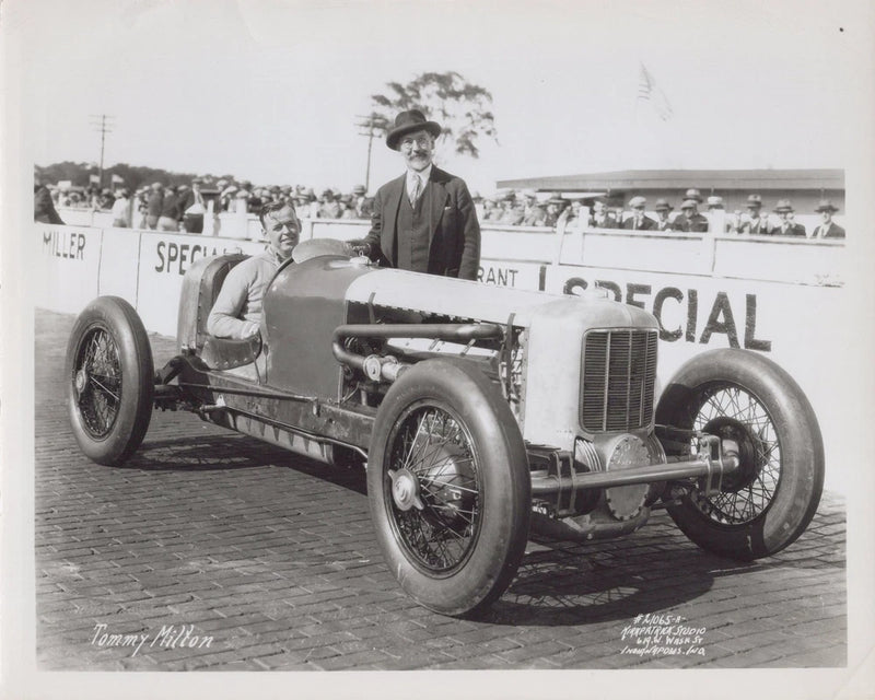 Tommy Milton Indianapolis Miller Special on bricks 1920s - Original IMS Photo Model