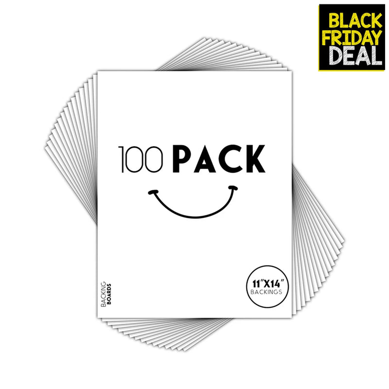 100 Pack 11x14 White Frame Backer Boards Acid-Free Photo Art Print Backer Sheets Model