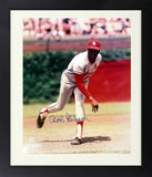 Bob Gibson signed St. Louis Cardinals 8x10 Photo Framed- Goldin/Score Board COA Model