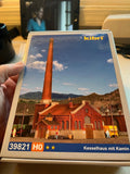 HO KIBRI 39821 Boiler house with chimney Structure Kit HO1999 complete OB Model
