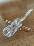 *Swarovski Crystal Violin Figurine Musical Instrument Display 203056 RetiredRare Model