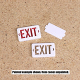 1/10 Scale Exit Sign for RC and Model Car Shop, Garage, Diorama (Set of 2) Model