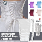 3PCS/set Satin Corset Kit Zipper Replacement Wedding Gown Lace Webbing DIY Craft Model