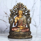 11"H Thai Buddha Meditating Figurine Ornament Home Decor Unique Gift Model