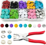 803Pcs Metal Snaps for Fabric, 10 Colors Solid Sewing Snaps with Fastener Pli... Model