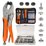 mm Snap Fastener Pliers Kit 60 Sets Metal Snaps Boat Canvas Leather Upholstery Model
