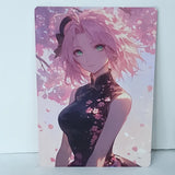 Sakura Haruno Waifu Card Anime Girl Wall Art Double Sided Oversized Board A5 Model