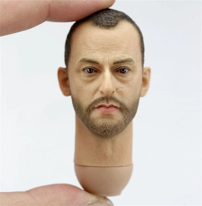 1/6 Jean Reno Movie Killer Head Carved Model DIY 12inches Figure Model