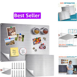 2 Pack 17.5" x 11.5" & 9.5" x 6.5" Stainless Steel Magnetic Board Model