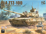 Border 1/35 PLA ZTZ-100 Tank with Workable Track (Pre-painted Snap Fit kit) Model