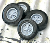 1/24 Scale: Big N Little Piecrust Slicks W/15-inch ??Halibrand Kidney Bean Wheels Model