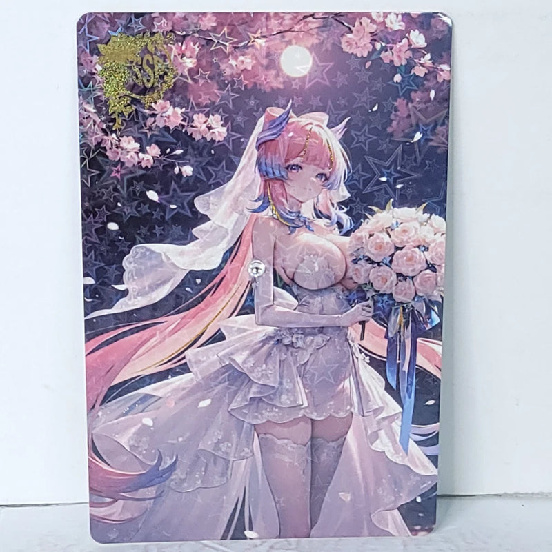 Kokomi Wedding Holo Jewel Waifu Card Anime Girl Wall Art Oversized Board A5 Model